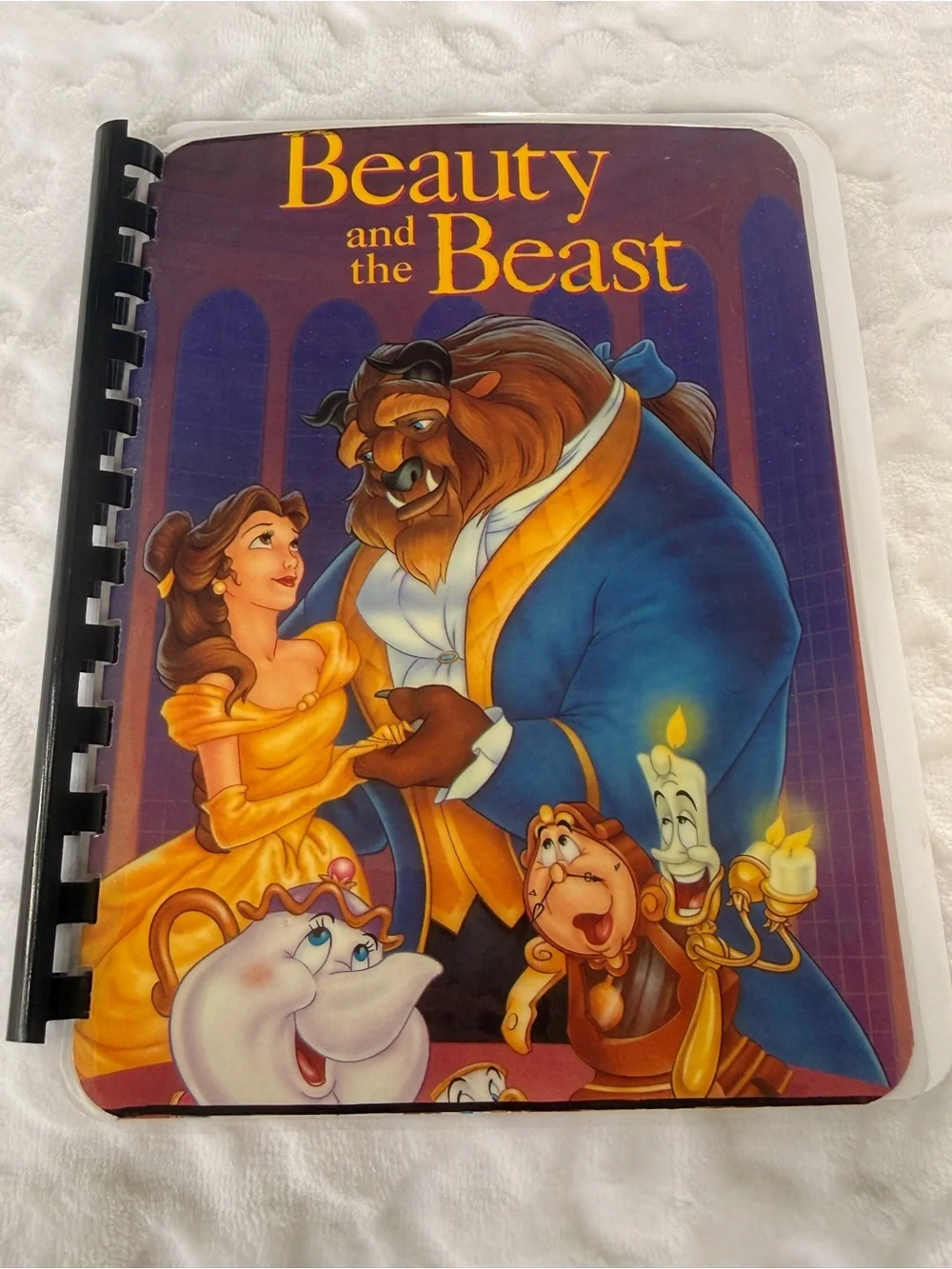 Up-cycled Beauty and the Beast VHS notebook bundle